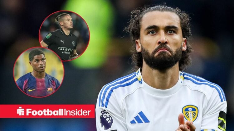 Dominic Calvert-Lewin clapping, Marcus Rashford and Kalvin Phillips in circular insets