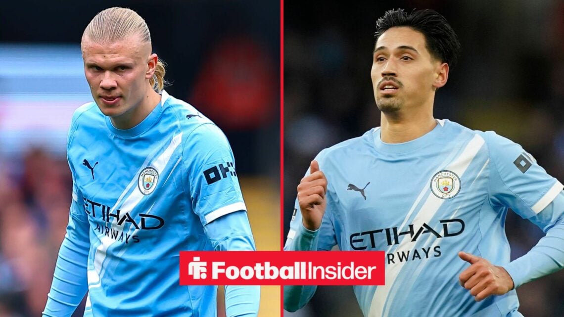 Erling Haaland and Tijjani Reijnders side-by-side