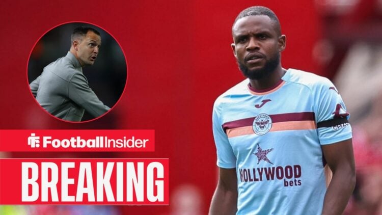 Frank Onyeka at Brentford, Chris Davies in a circular inset
