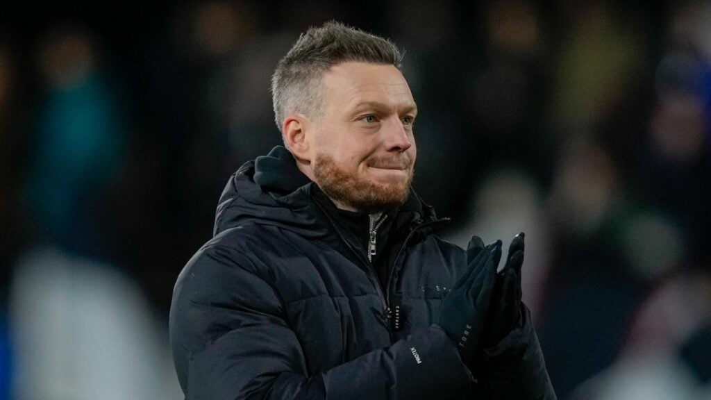 Kim Hellberg on the sidelines at Middlesbrough