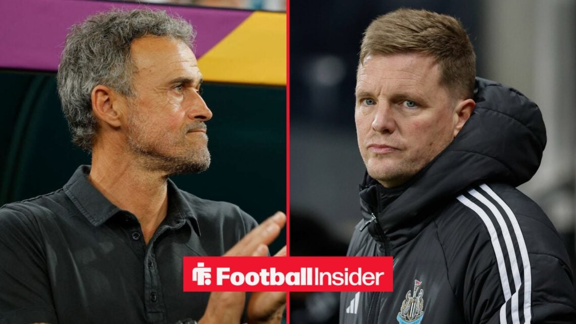 Luis Enrique and Eddie Howe side-by-side