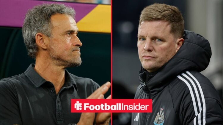 Luis Enrique and Eddie Howe side-by-side