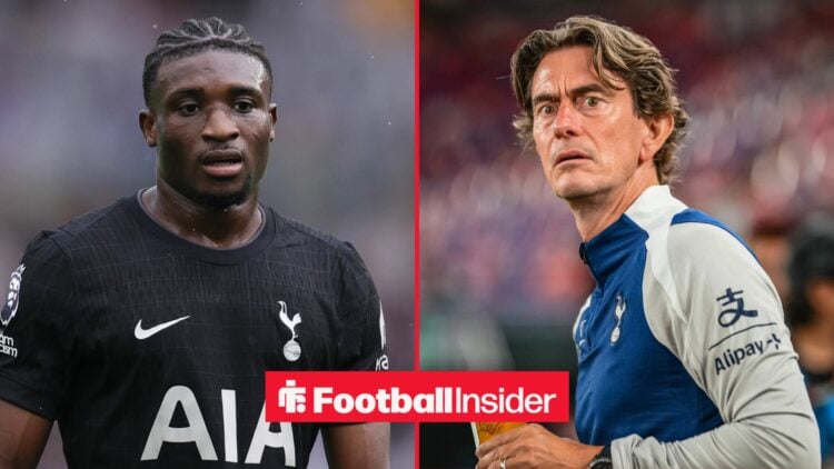 Mohammed Kudus and Thomas Frank side-by-side