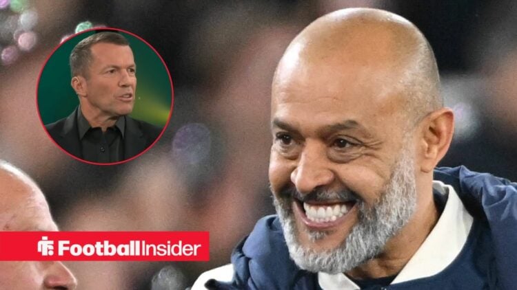 Nuno Espirito Santo smiling, Lothar Matthaus in a circular inset