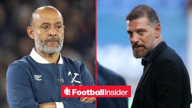 Nuno Espirito Santo and Slaven Bilic on the sidelines