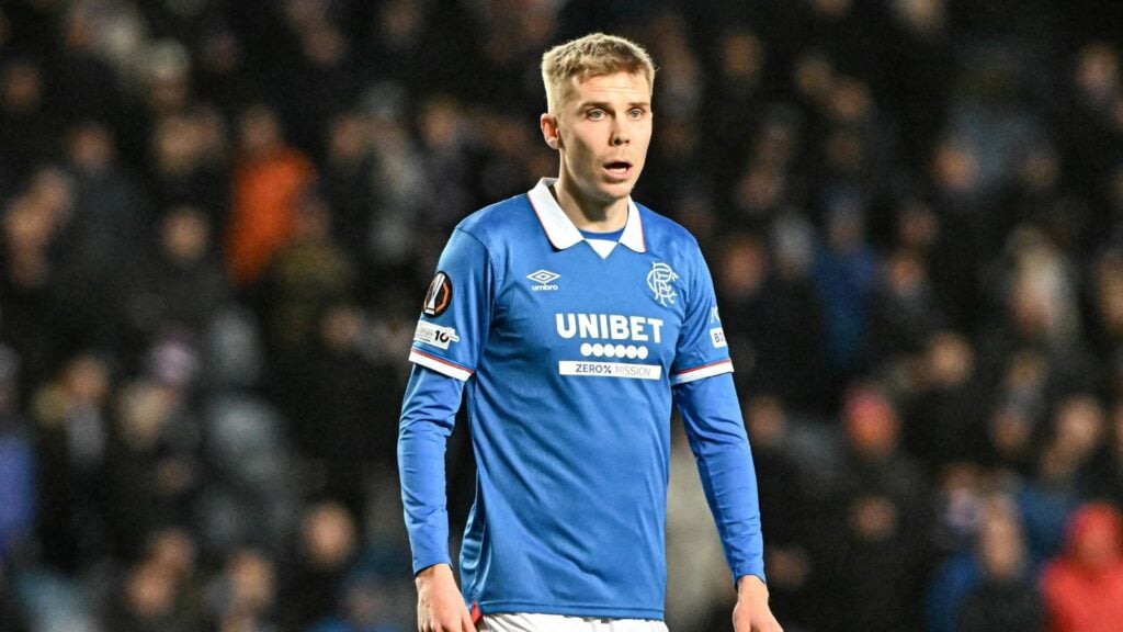 Oliver Antman in action for Rangers