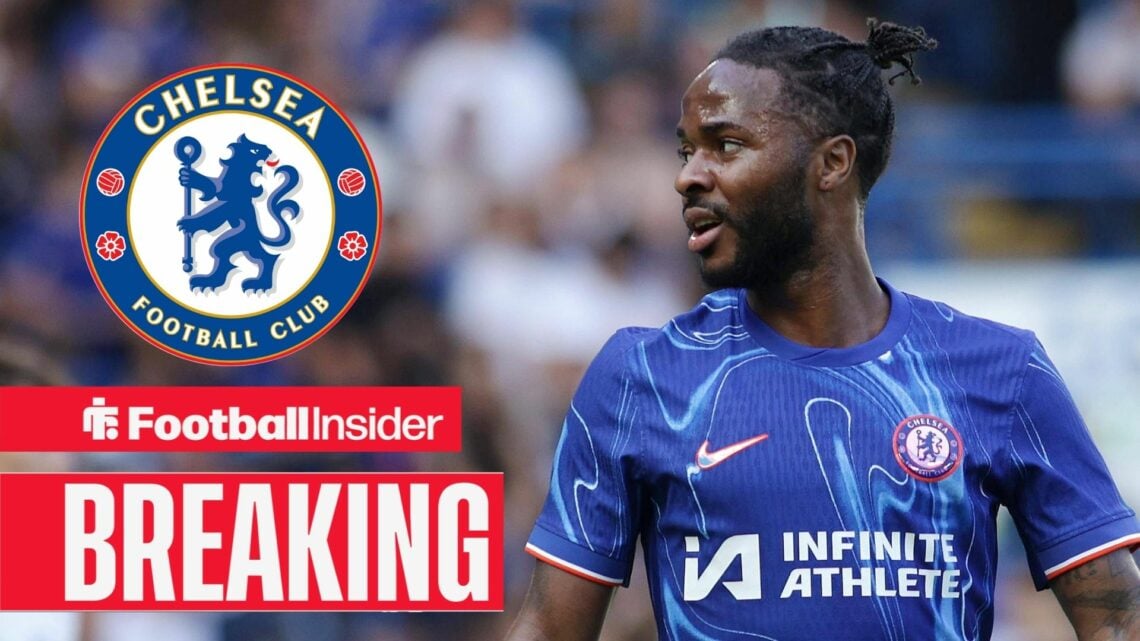 Raheem Sterling at Stamford Bridge, Chelsea badge