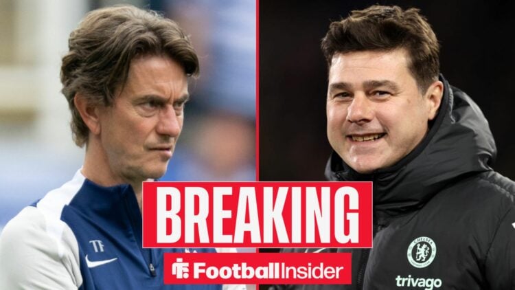 Thomas Frank on the sidelines at Tottenham, with Mauricio Pochettino at Chelsea