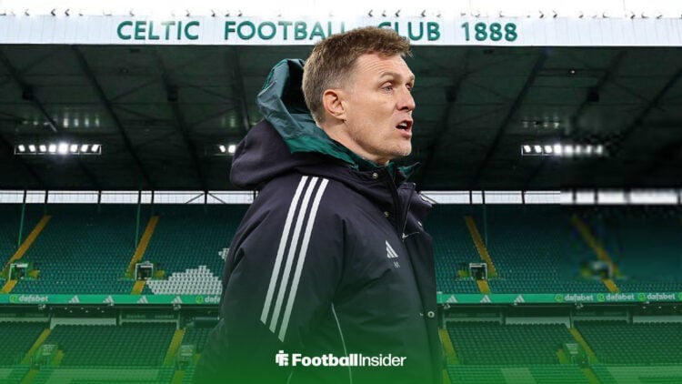 Darren Fletcher in Celtic tracksuit at Celtic Park