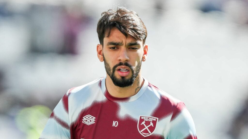 Lucas Paqueta in a West Ham training top