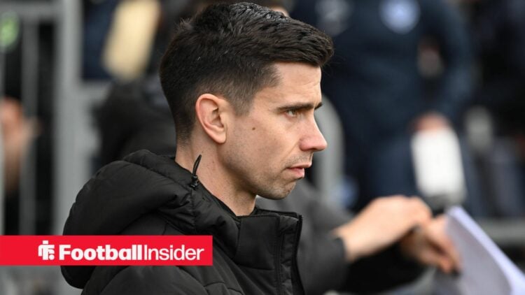 West Brom manager Eric Ramsay has his head turned