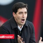 Bournemouth manager Andoni Iraola looks surprised