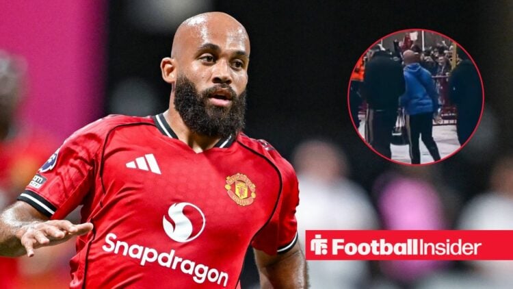 Man United forward Bryan Mbeumo with twitter screenshot