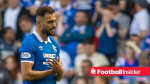 Nedim Bajrami in Rangers kit