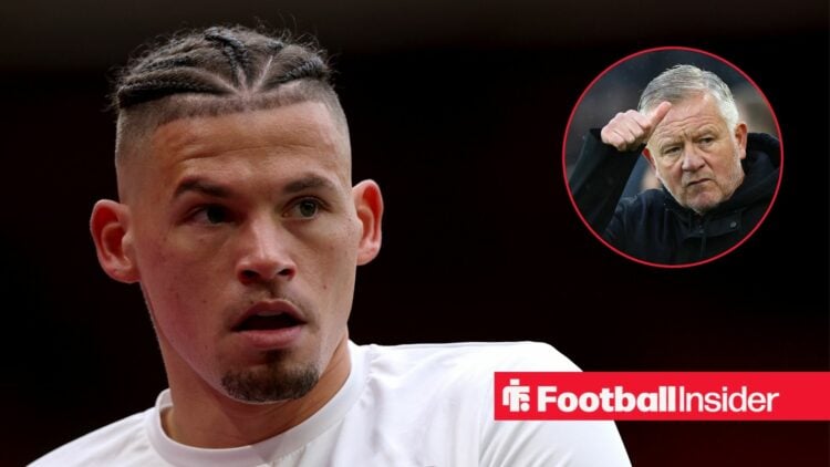 Kavlin Phillips looking at Chris Wilder in circle