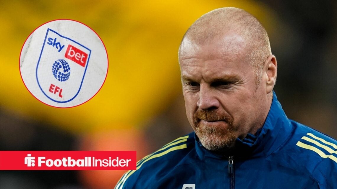 Sean Dyche with EFL badge in circle