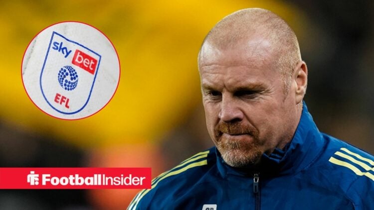 Sean Dyche with EFL badge in circle