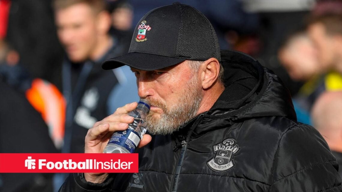 Former Southampton manager Ralph Hasenhuttl drinks from a water bottle