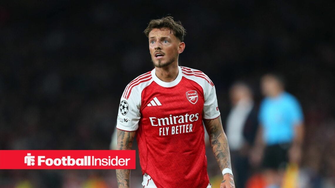 Arsenal defender Ben White looks aghast in a Champions League match
