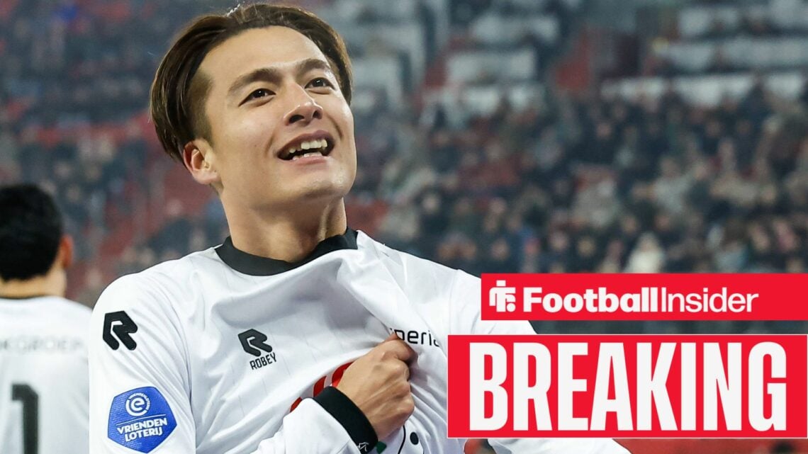 NEC midfielder Kodai Sano celebrates