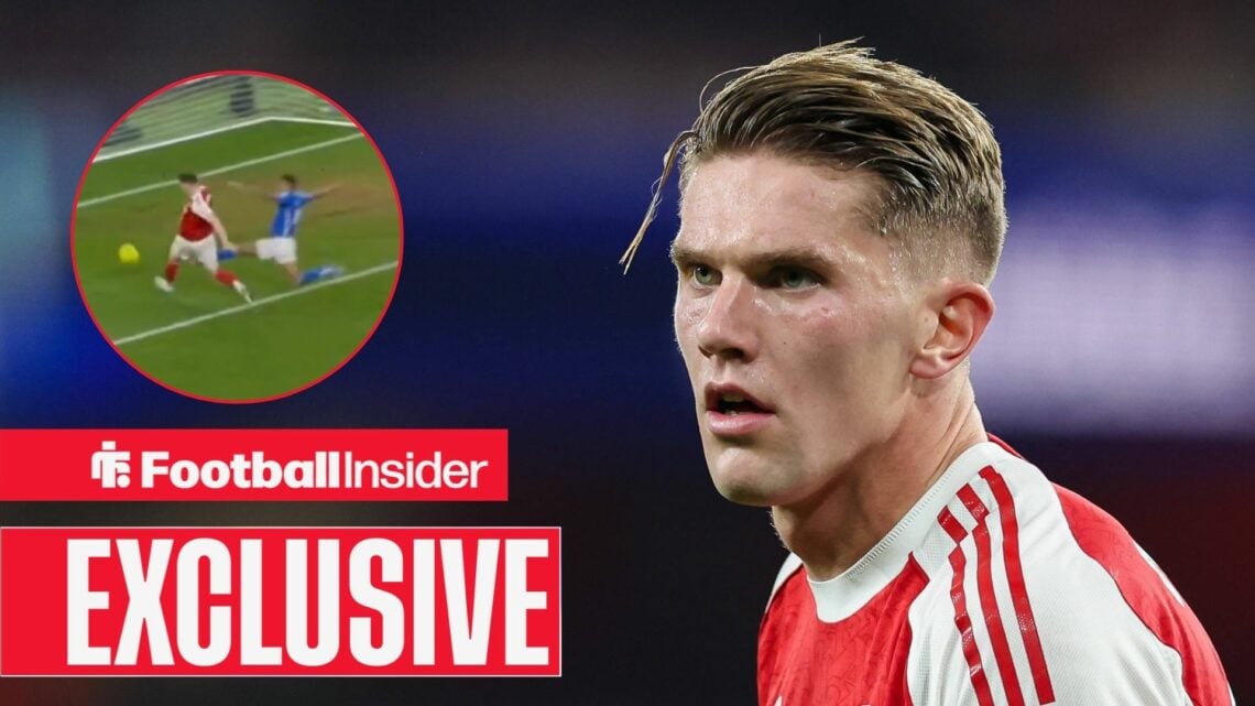 Arsenal striker Viktor Gyokeres with screenshot inset