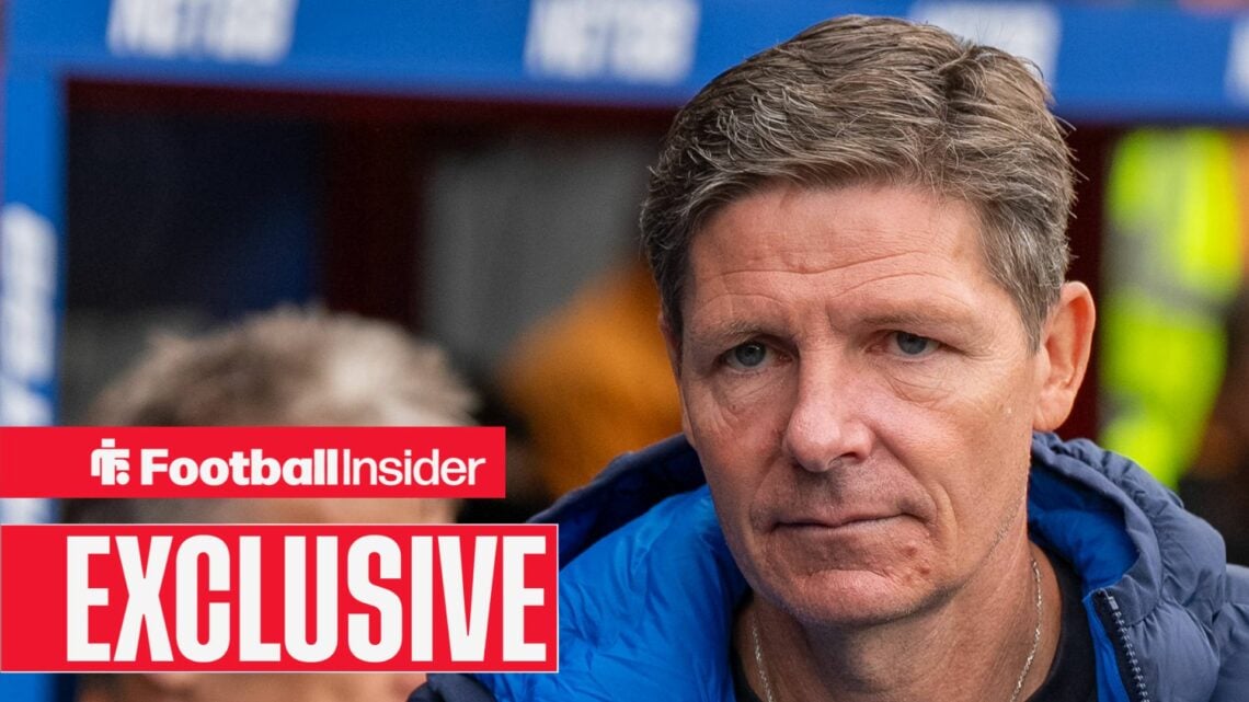 Oliver Glasner in Crystal Palace coat