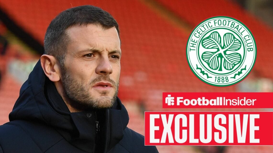 Luton Town manager Jack Wilshere with Celtic badge inset