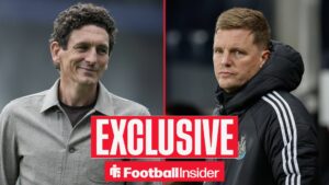 Keith Andrews looking at Eddie Howe.