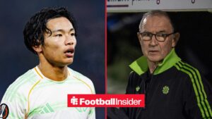 Reo Hatate looking at Martin O'Neill on right