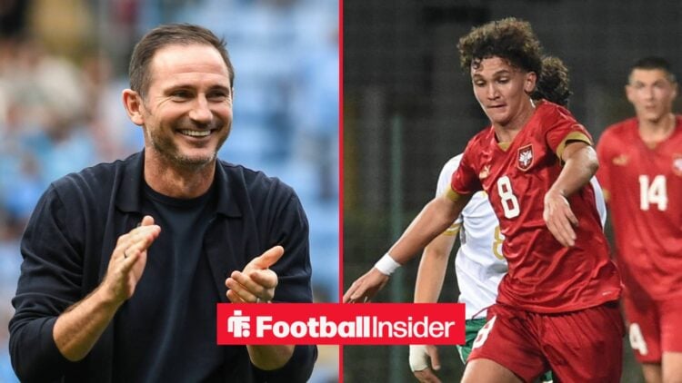 Frank Lampard looking at Edward Ibrovic-Fletcher on right