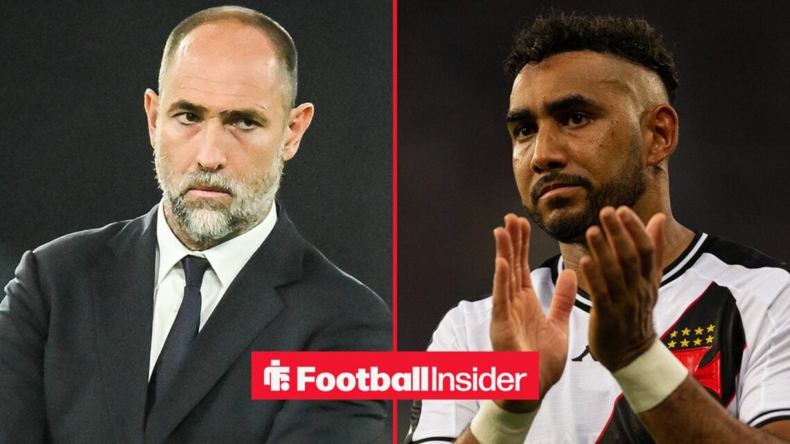 Tottenham interim manager Igor Tudor looking angry with former Vasco da Gama midfielder Dimitri Payet claps
