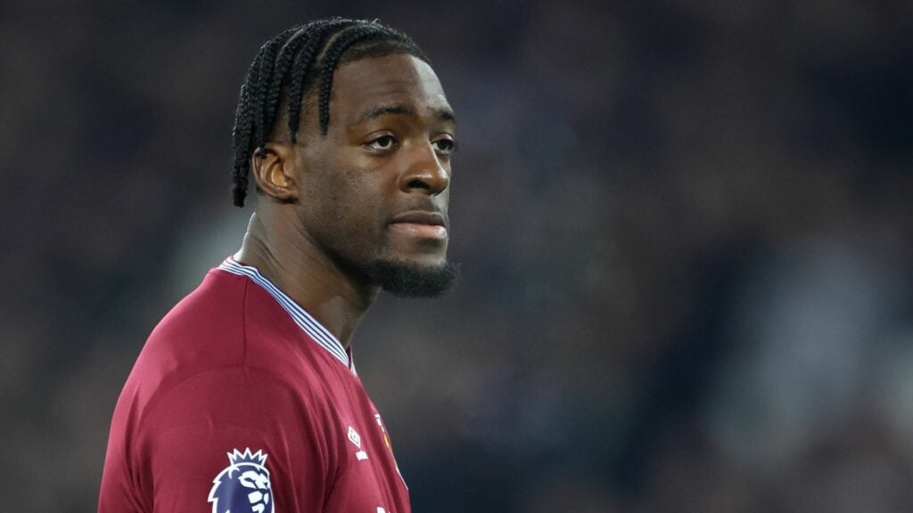 Axel Disasi in action for West Ham