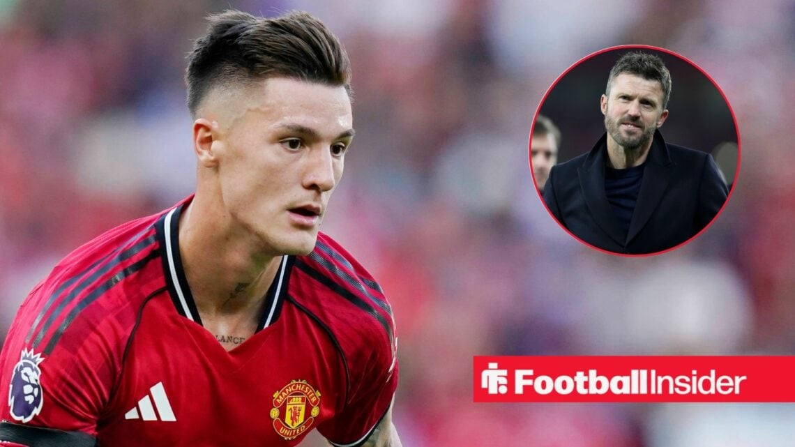 Benjamin Sesko of Manchester United, ManU during the Manchester United vs Arsenal Premier League match at Old Trafford, Manchester / Michael Carric...