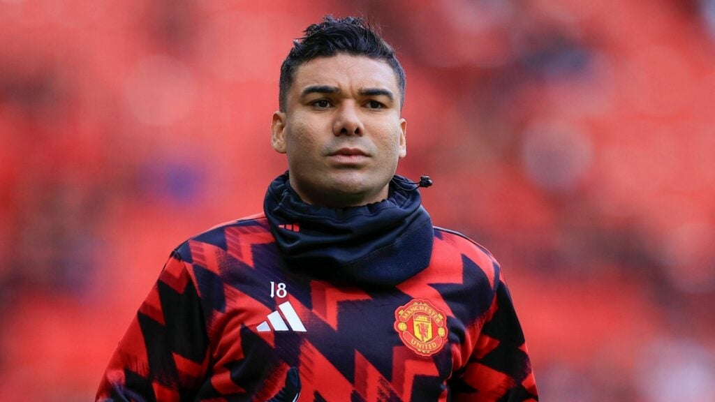 Casemiro pre-match for Man United
