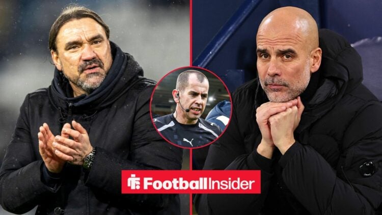 England Premier League Football, Leeds United versus Nottingham Forest Leeds United Manager Daniel Farke / Manchester City manager Pep Guardiola du...