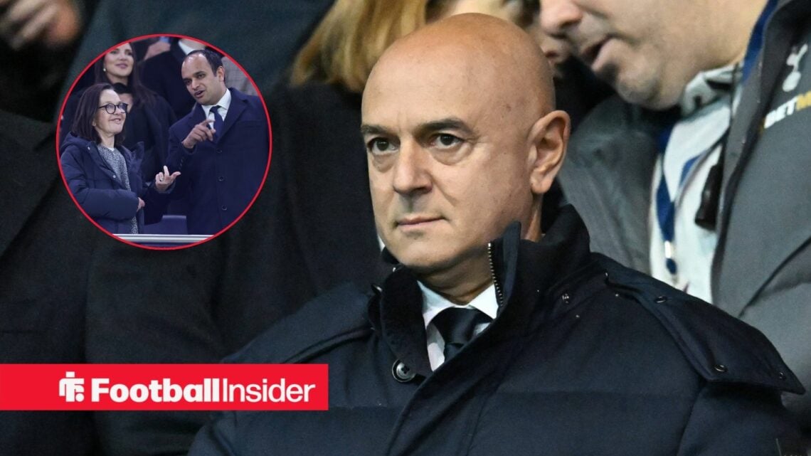 Daniel Levy looking serious with Vivienne Lewis and Vinai Venkatesham included in a circular inset