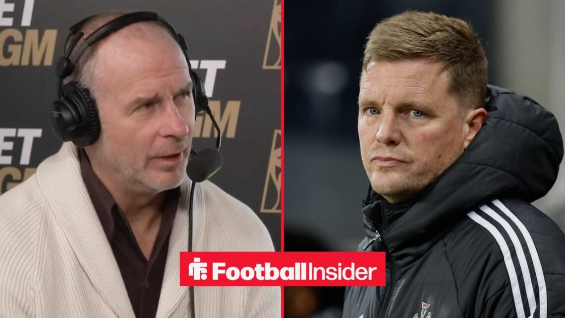David Hopkinson on talkSPORT alongside Eddie Howe in a Newcastle United training jacket