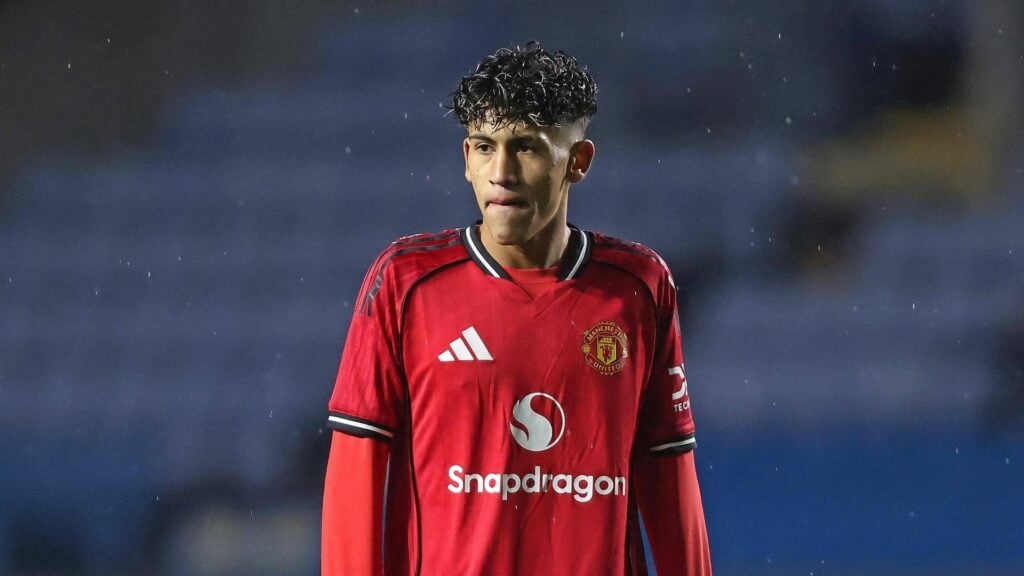 JJ Gabriel in action for Man United Under-18s,