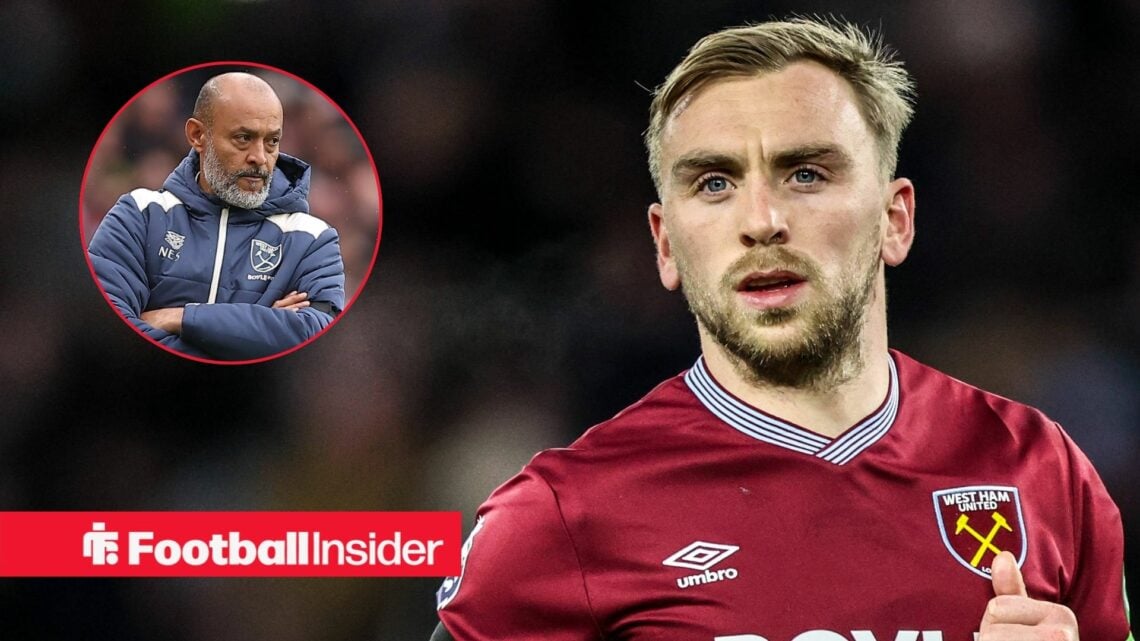 Jarrod Bowen of West Ham United during the Premier League match Wolverhampton Wanderers vs West Ham United at Molineux, Wolverhampton, United Kingd...
