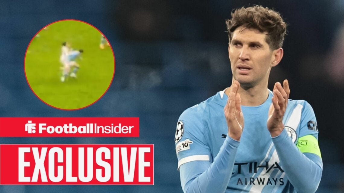 John Stones of Manchester City applauds the fans after the final whistle during the UEFA Champions League Matchday 5 of 8 Manchester City v Bayer 0...