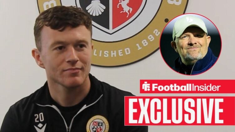 Jude Arthurs in an interview for Bromley, with Andy Woodman in a circular inset