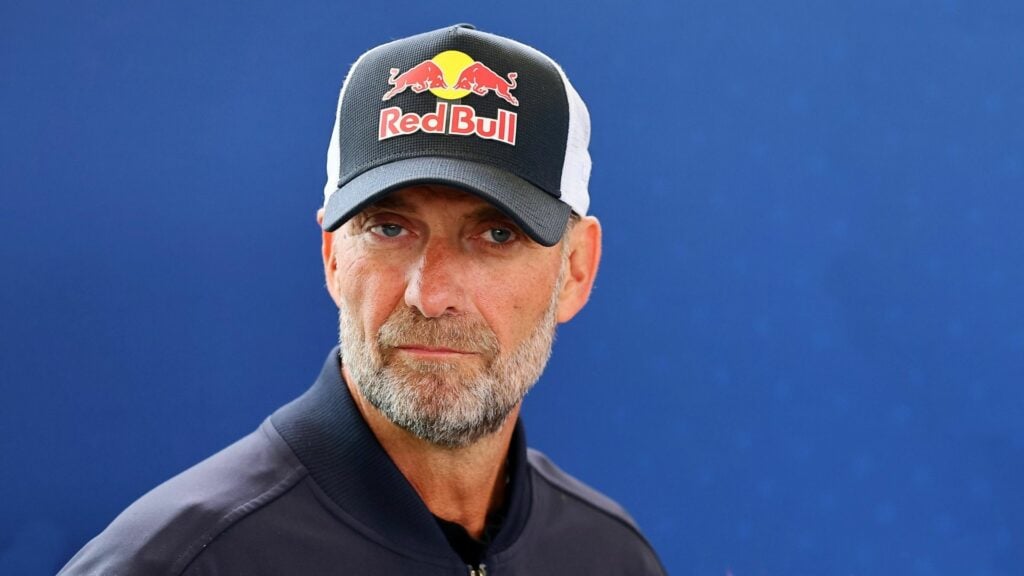 Jurgen Klopp wearing a Red Bull cap