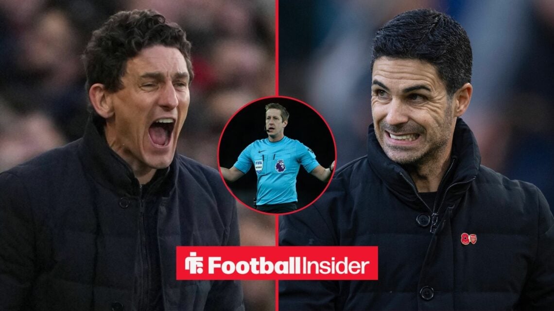 Keith Andrews and Mikel Arteta side-by-side, John Brooks in a circular inset