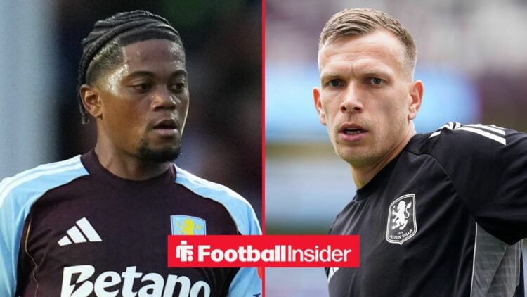 Leon Bailey of Aston Villa FC during the pre-season friendly match, between Aston Villa FC and AS Roma / Marco Bizot of Aston Villa warms up during...