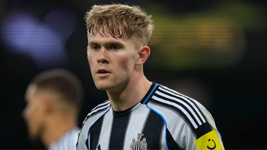 Lewis Hall in a Newcastle shirt