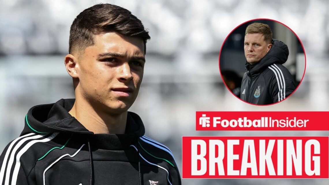 Lewis Miley of Newcastle United arrives during the Premier League match Newcastle United vs Everton at St. James s Park, Newcastle, United Kingdom,...