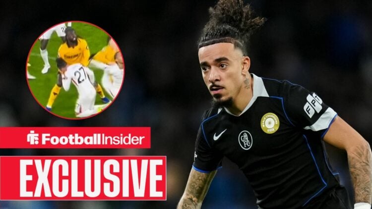 Malo Gusto playing for Chelsea, Chelsea star playacting vs Wolves