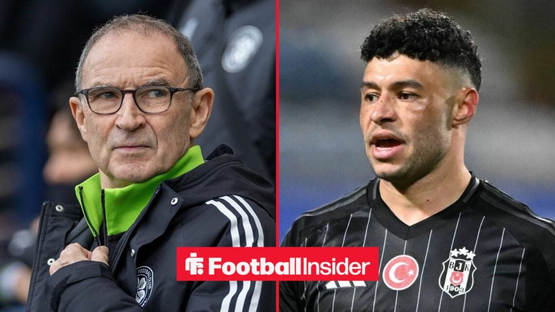 Martin O'Neill on the sidelines at Celtic, with Alex Oxlade-Chamberlain in action for Besiktas