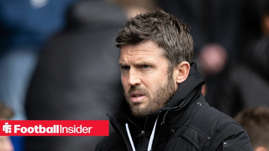 Manchester United boss Michael Carrick looking annoyed.