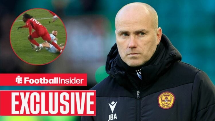 Motherwell red card vs Aberdeen, Jens Berthel Askou